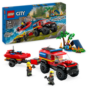 LEGO 60412 City 4X4 Fire Truck With Rescue Boat