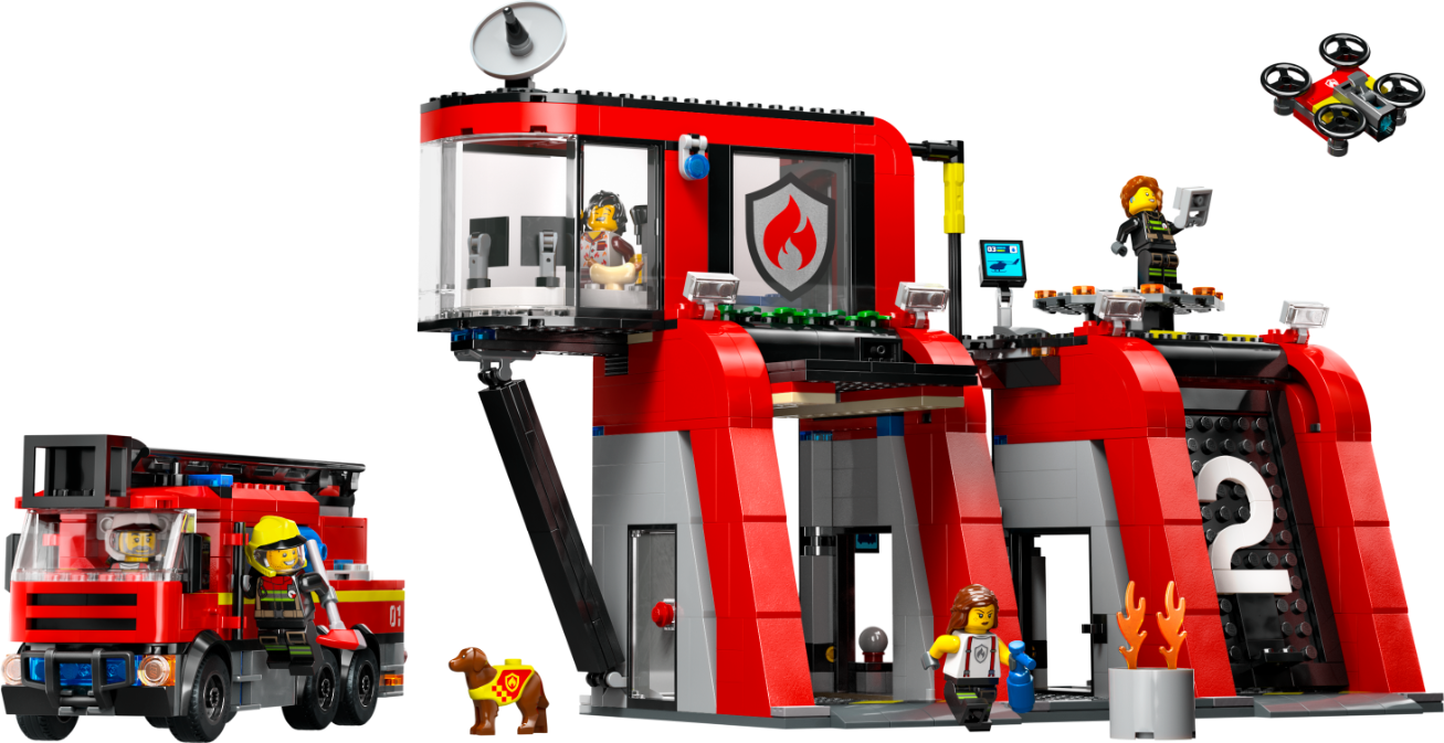LEGO 60414 City Fire Station With Fire Truck