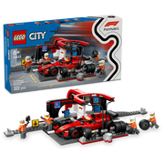 LEGO 60443 City F1 Pit Stop & Pit Crew with Ferrari Car