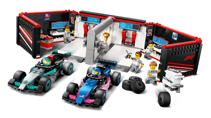 LEGO 60444 City F1 Garage & Mercedes-AMG & Alpine Cars