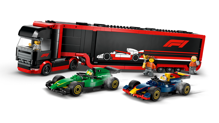 LEGO 60445 City F1 Truck with RB20 & AMR24 F1 Cars