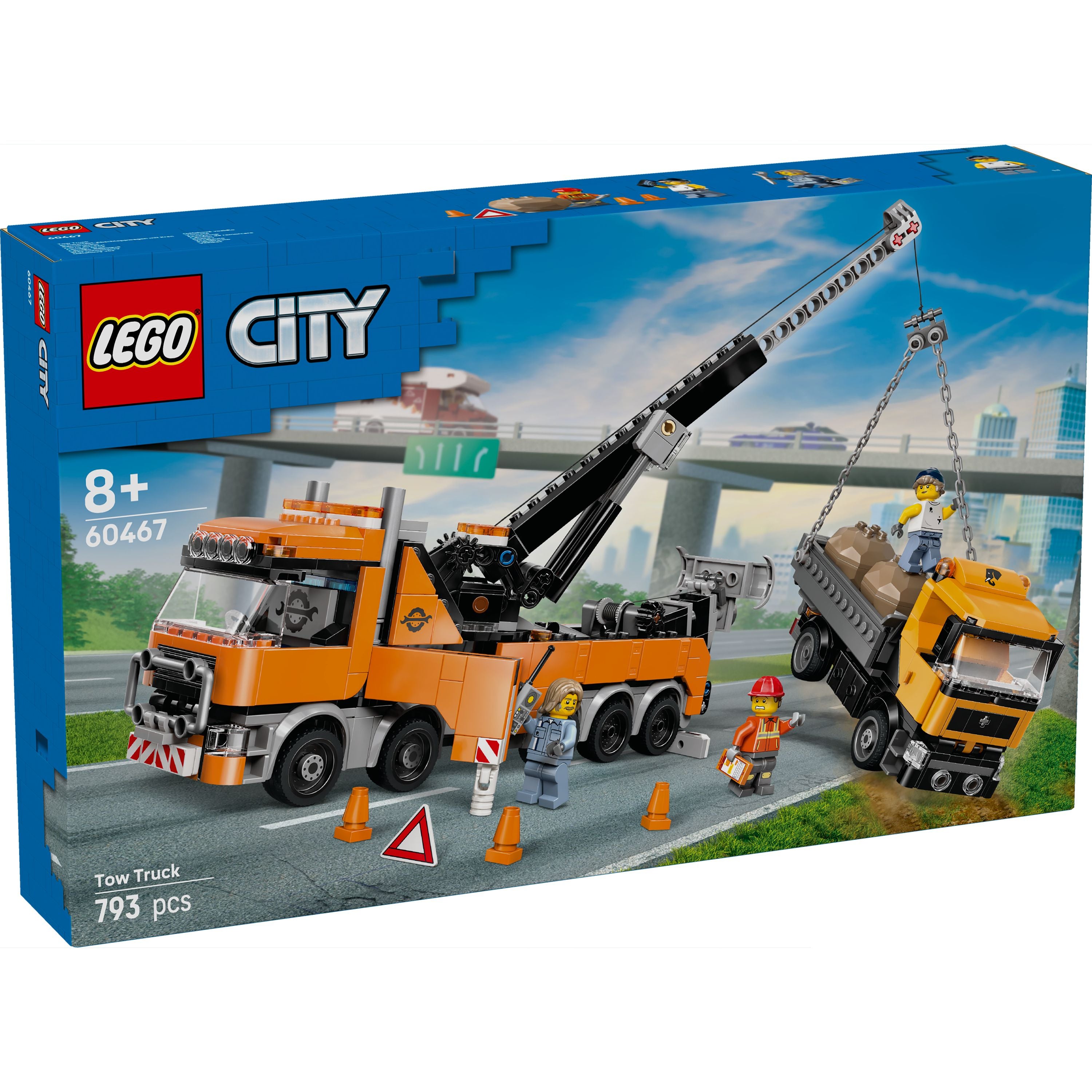 LEGO 60467 City Heavy-Duty Recovery Tow Truck with Crane