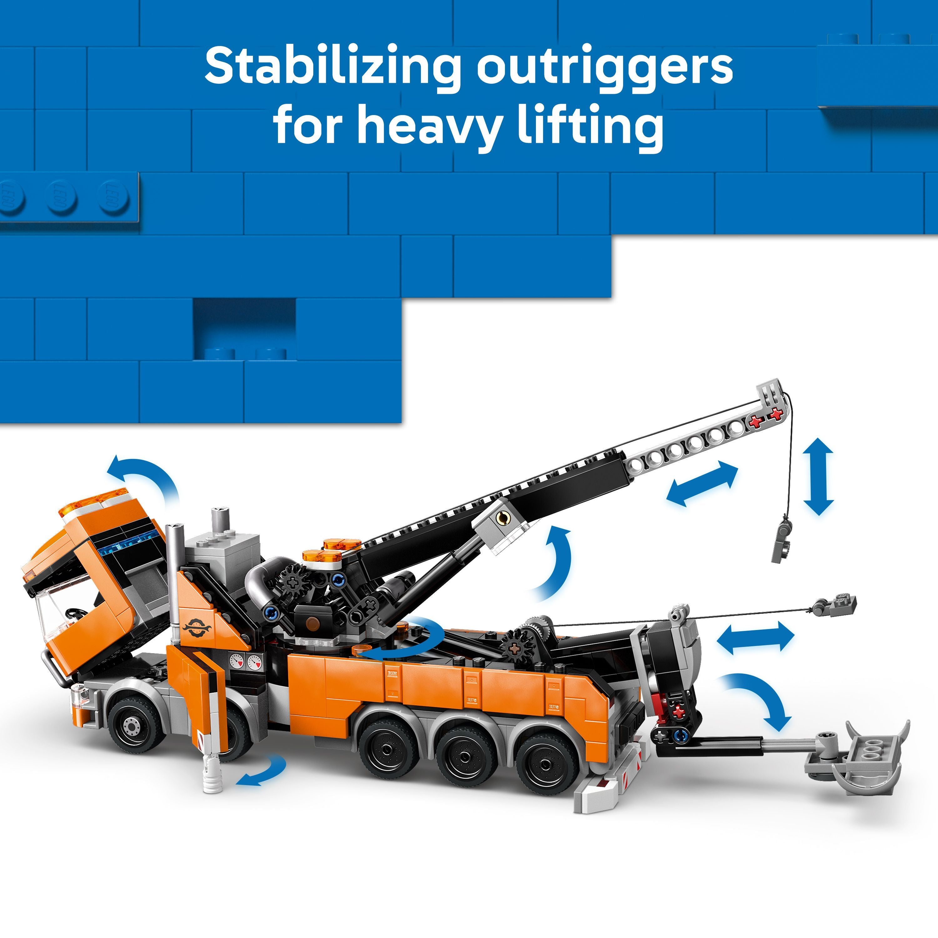 LEGO 60467 City Heavy-Duty Recovery Tow Truck with Crane