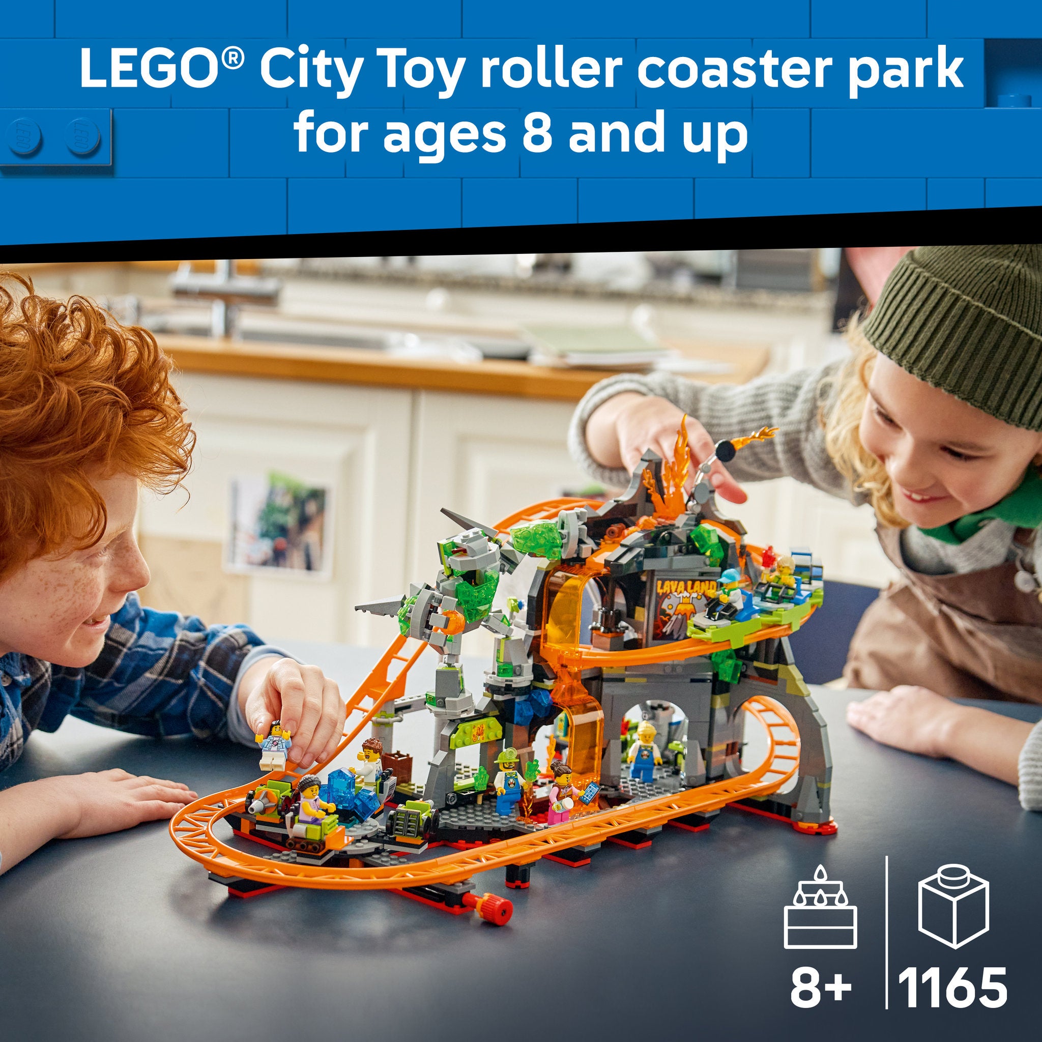 LEGO 60501 City Lava Land Roller Coaster Park