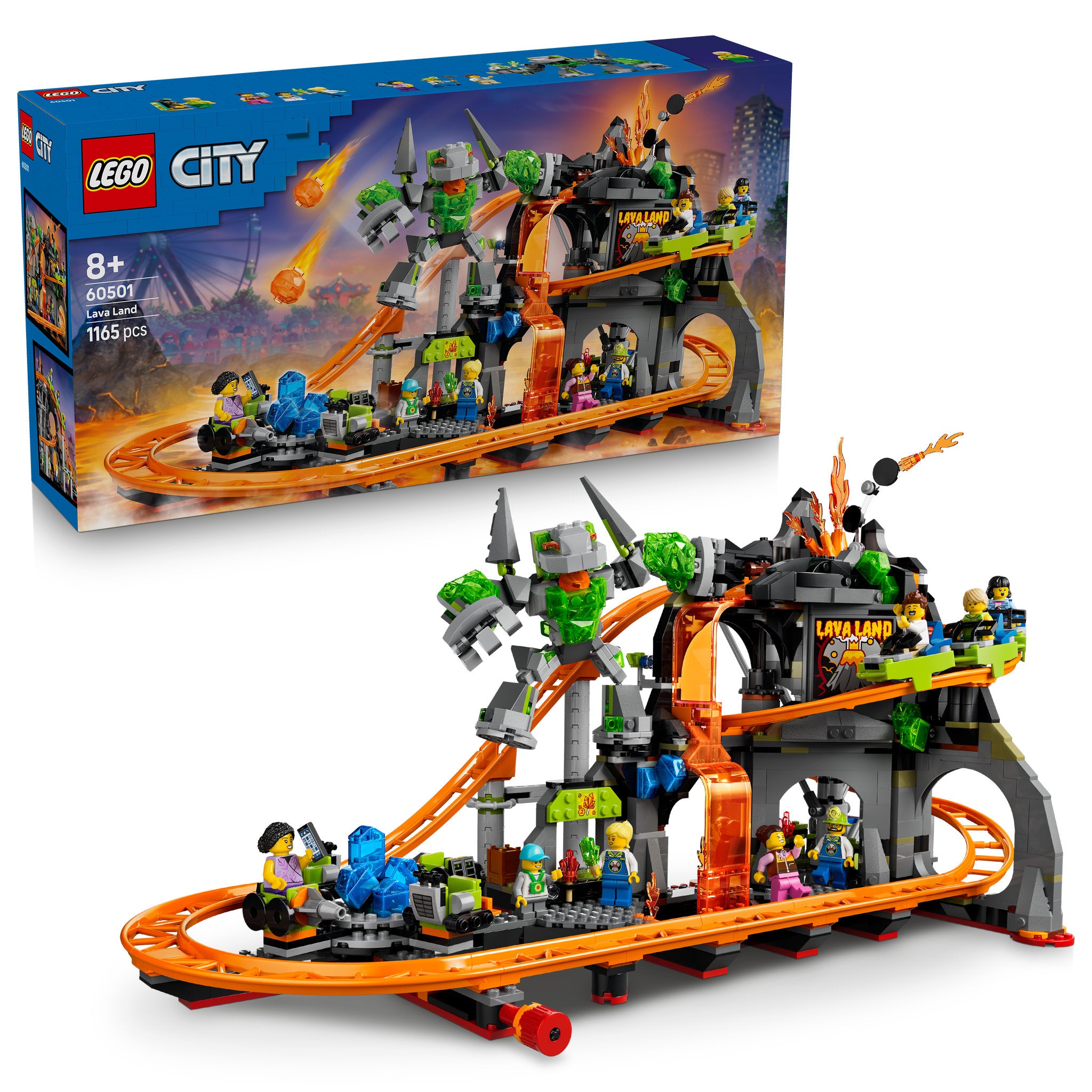 LEGO 60501 City Lava Land Roller Coaster Park