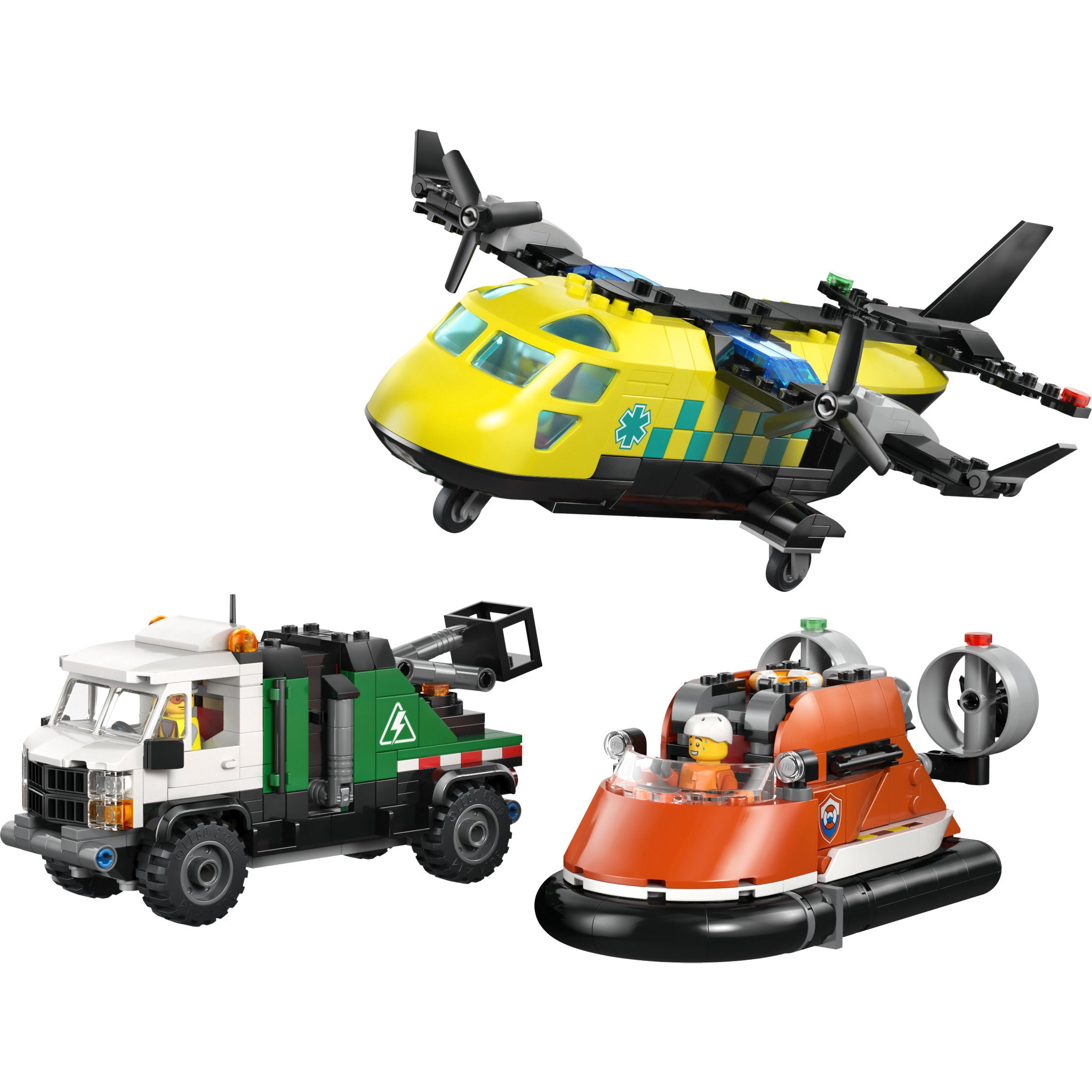 LEGO 60505 City Airplane, Service Truck & Hovercraft Remix