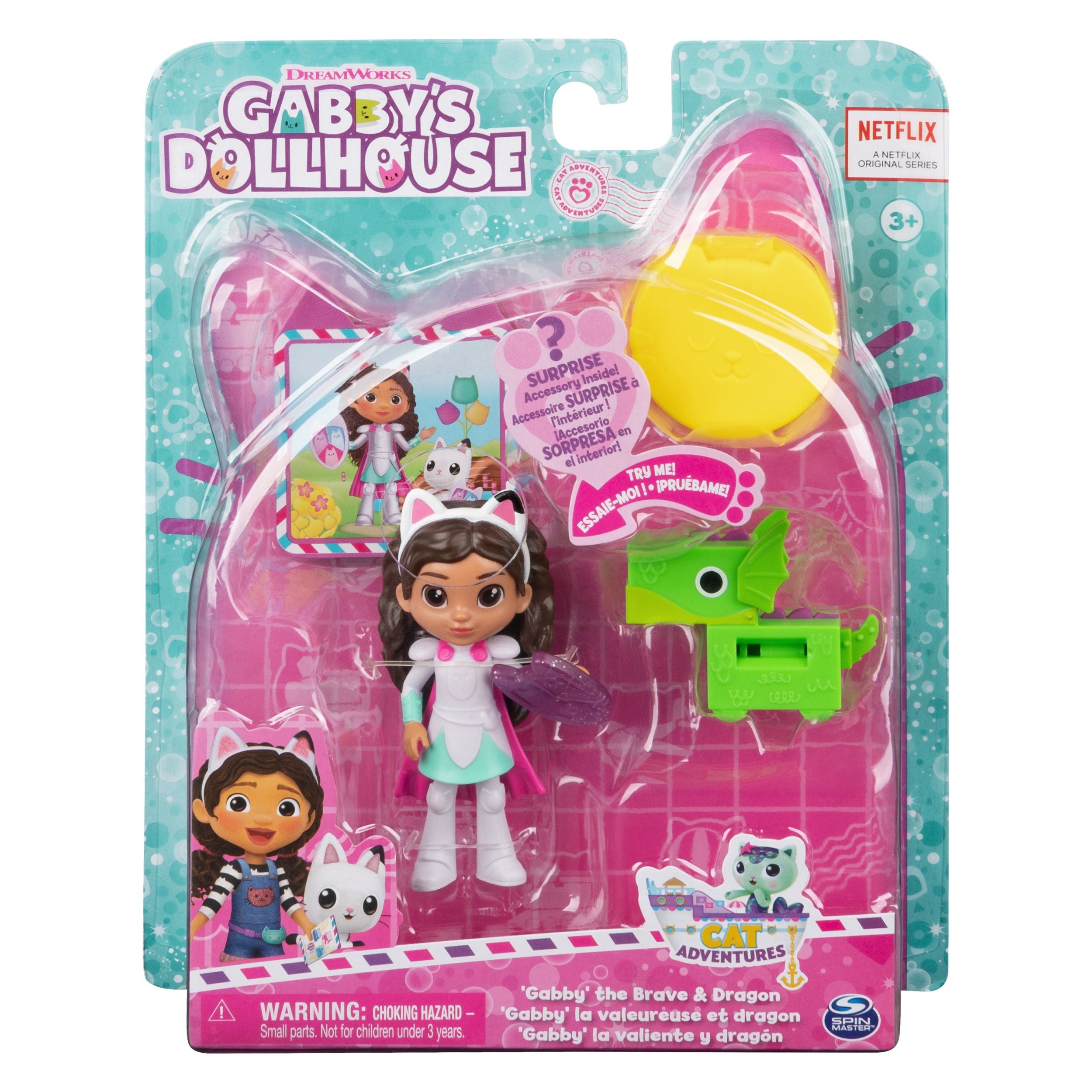 Gabby's Dollhouse Cat-Tivity Pack Gabby The Brave & Dragon