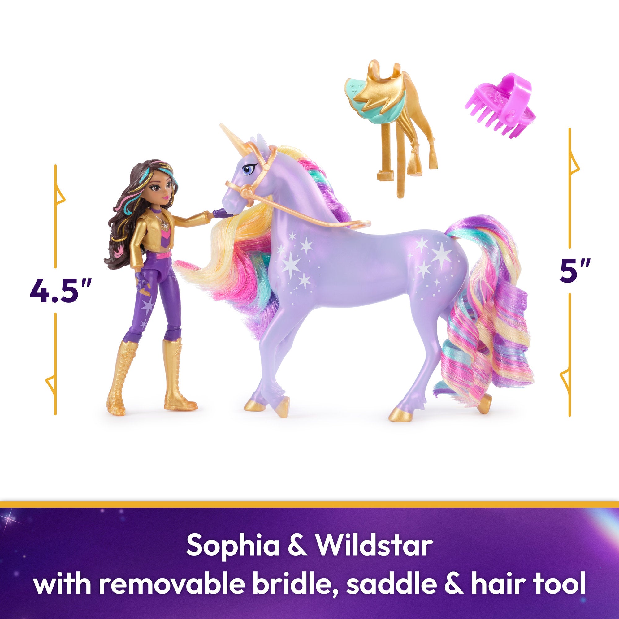 Unicorn Academy Small Doll And Unicorn Sophia And Wildstar