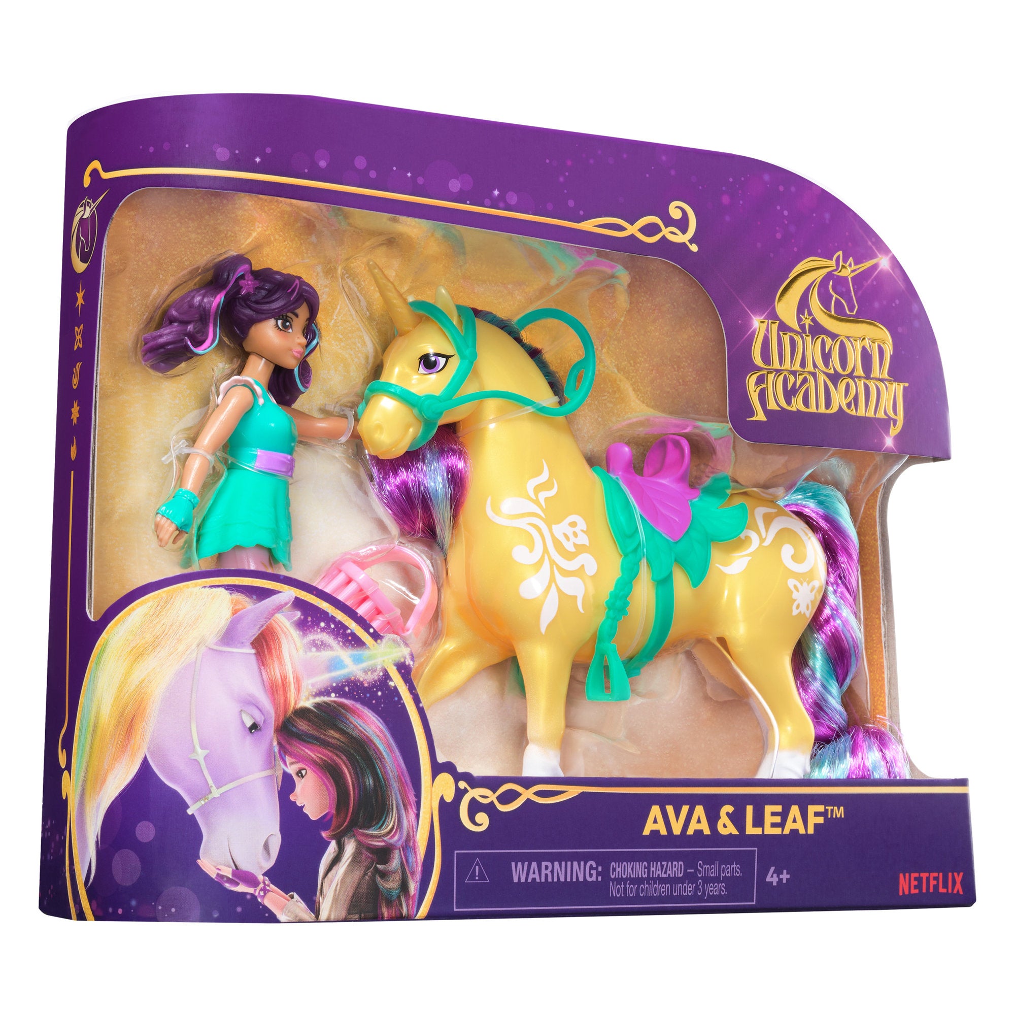 Unicorn Academy Small Doll And Unicorn Ava & Leaf