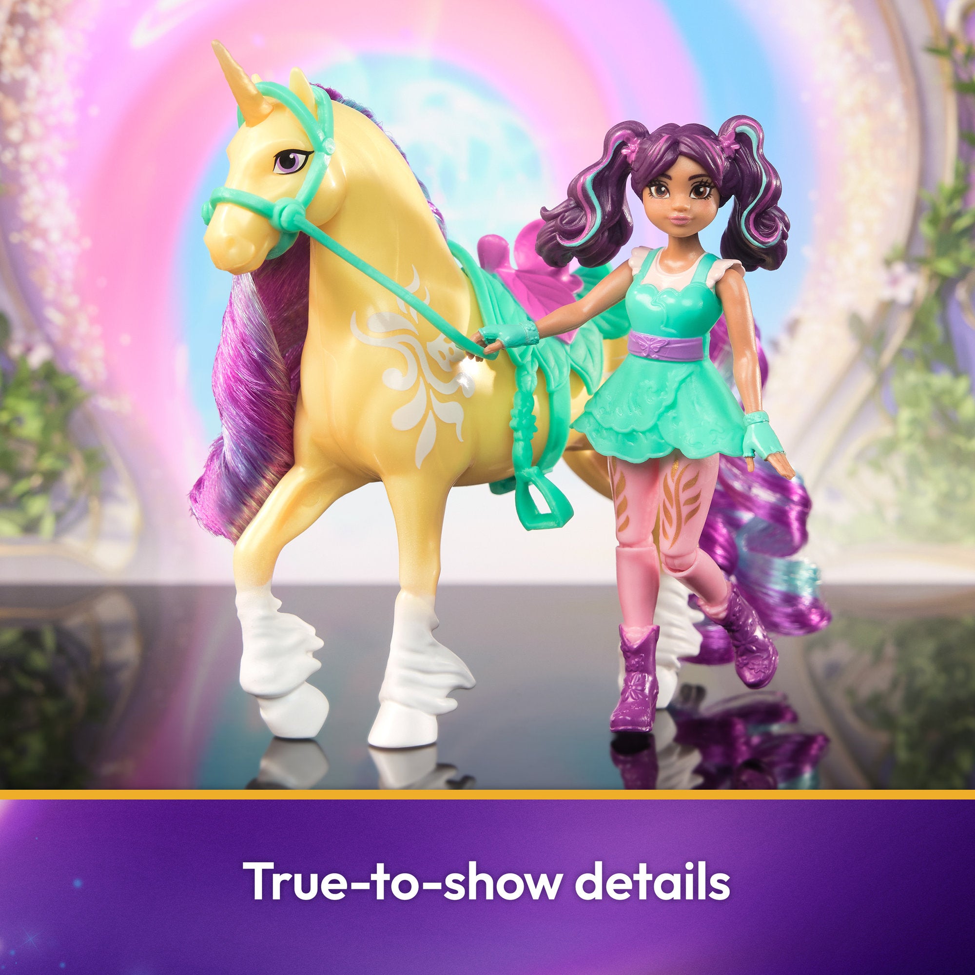 Unicorn Academy Small Doll And Unicorn Ava & Leaf