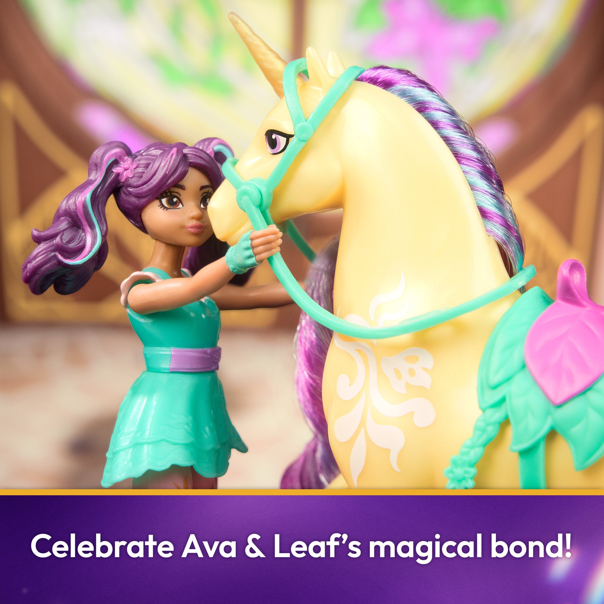 Unicorn Academy Small Doll And Unicorn Ava & Leaf