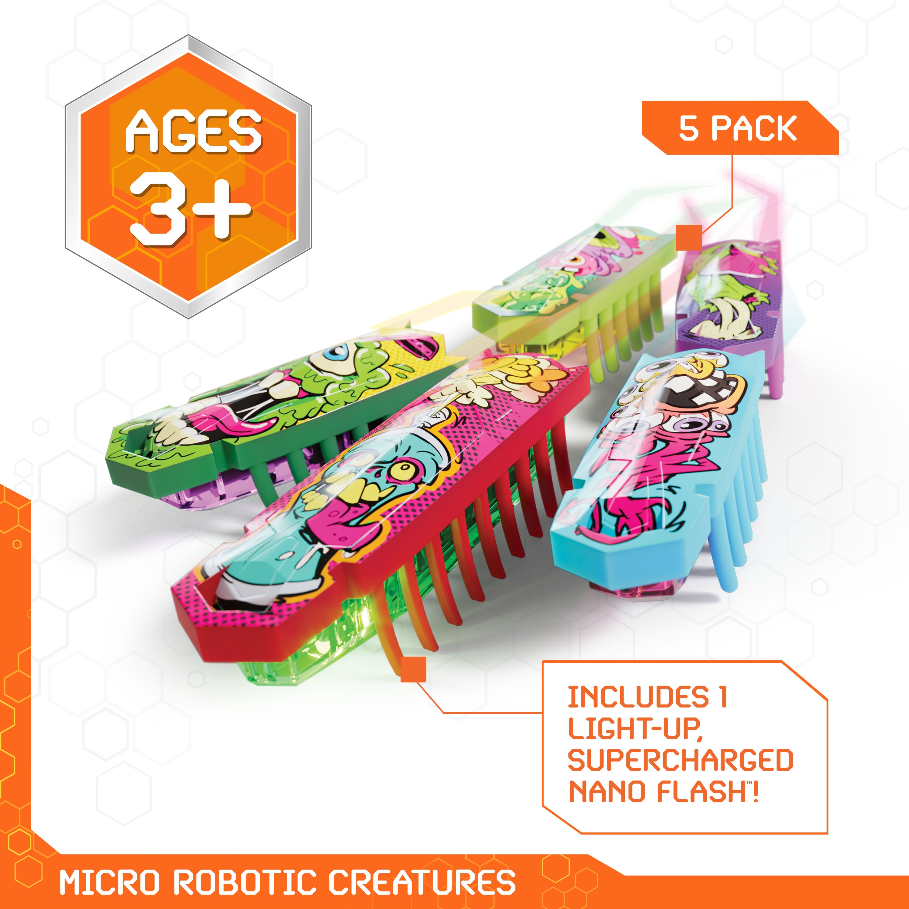 Hex Bots Flash Nano 5Pk Mixed