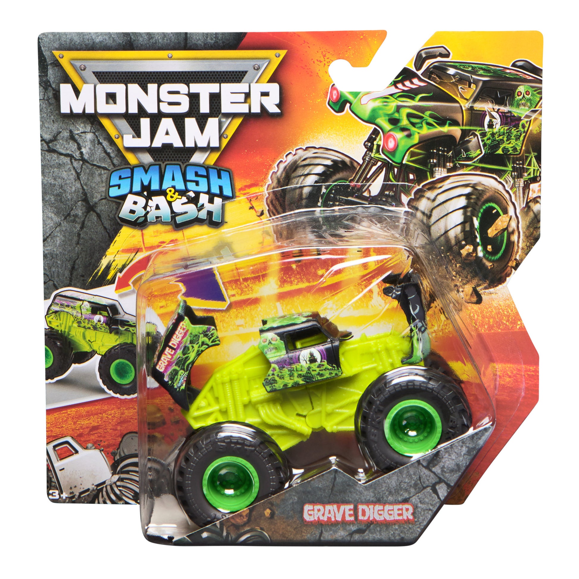 Monster Jam 1:64 Smash & Bash Grave Digger - Toyworld NZ