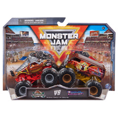 Monster Jam 1:64 2 Pack Knightmare And Thunder Bus