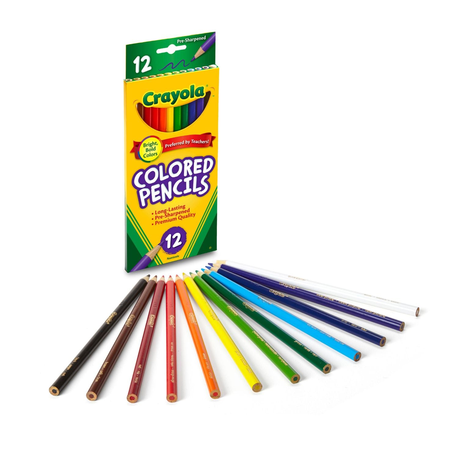 Crayola Full Size Coloured Pencils 12 Pack - Toyworld NZ