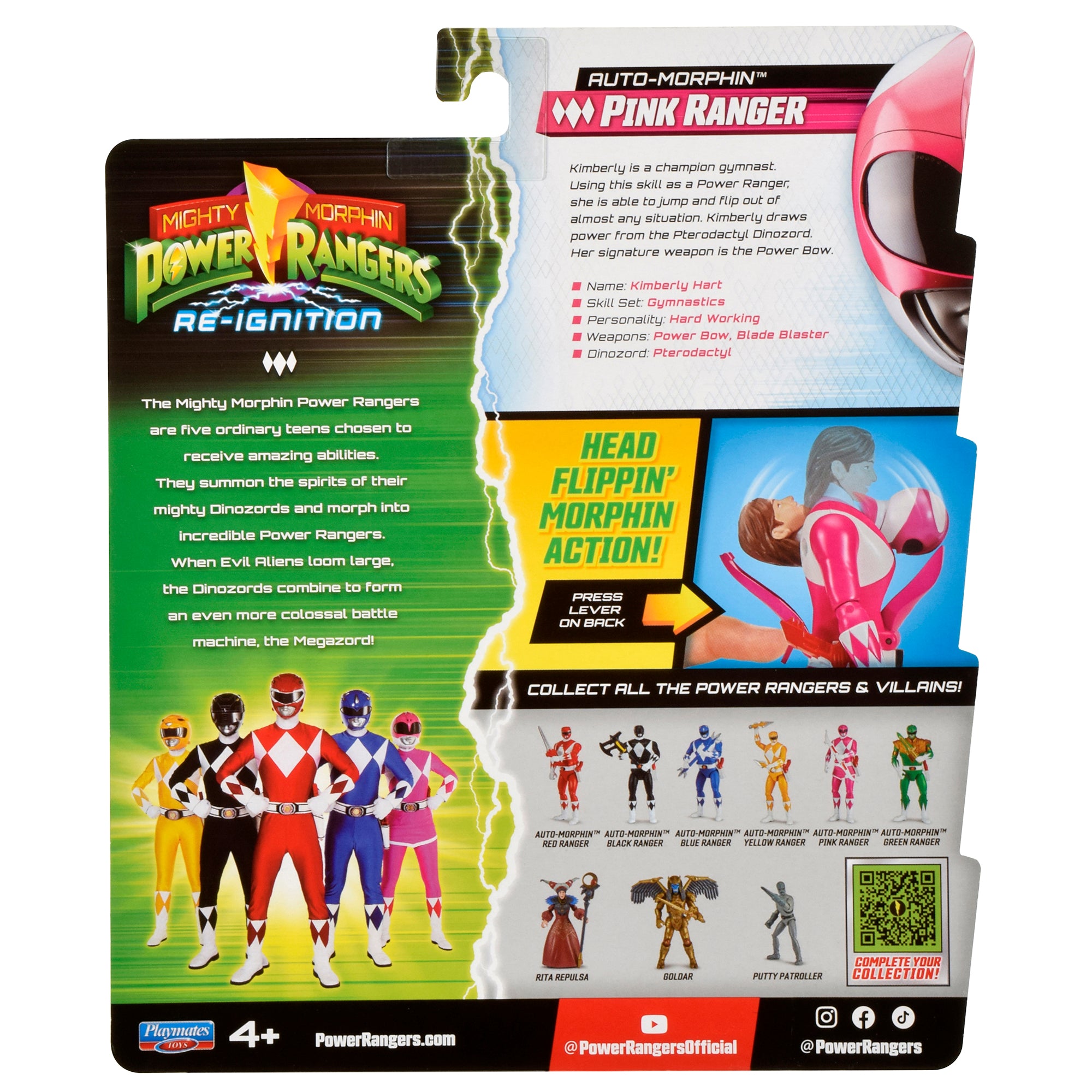 Mighty Morphin Power Rangers Auto-Morphin Figures - Pink Ranger - Toyworld NZ