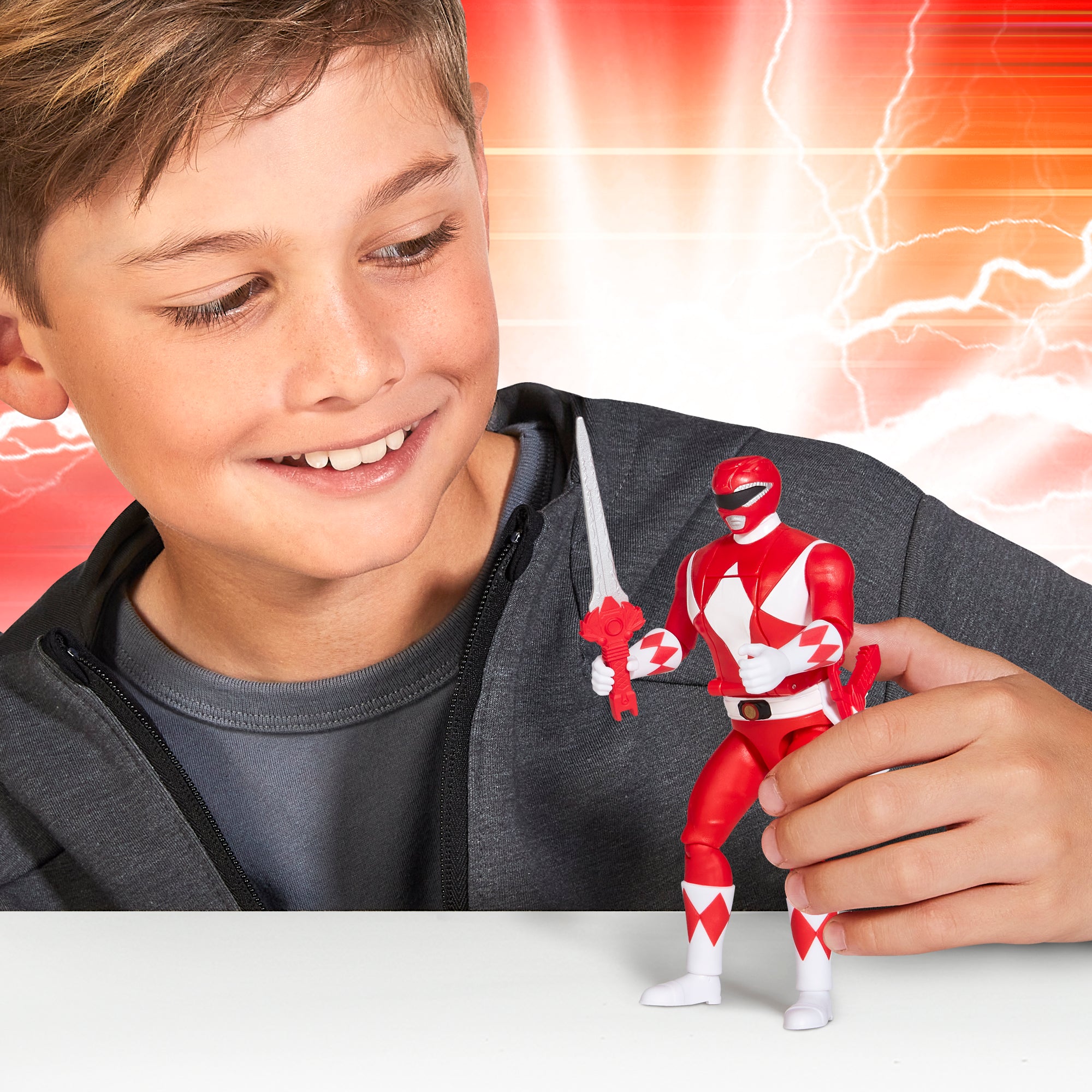 Mighty Morphin Power Rangers Auto-Morphin Figures - Red Ranger