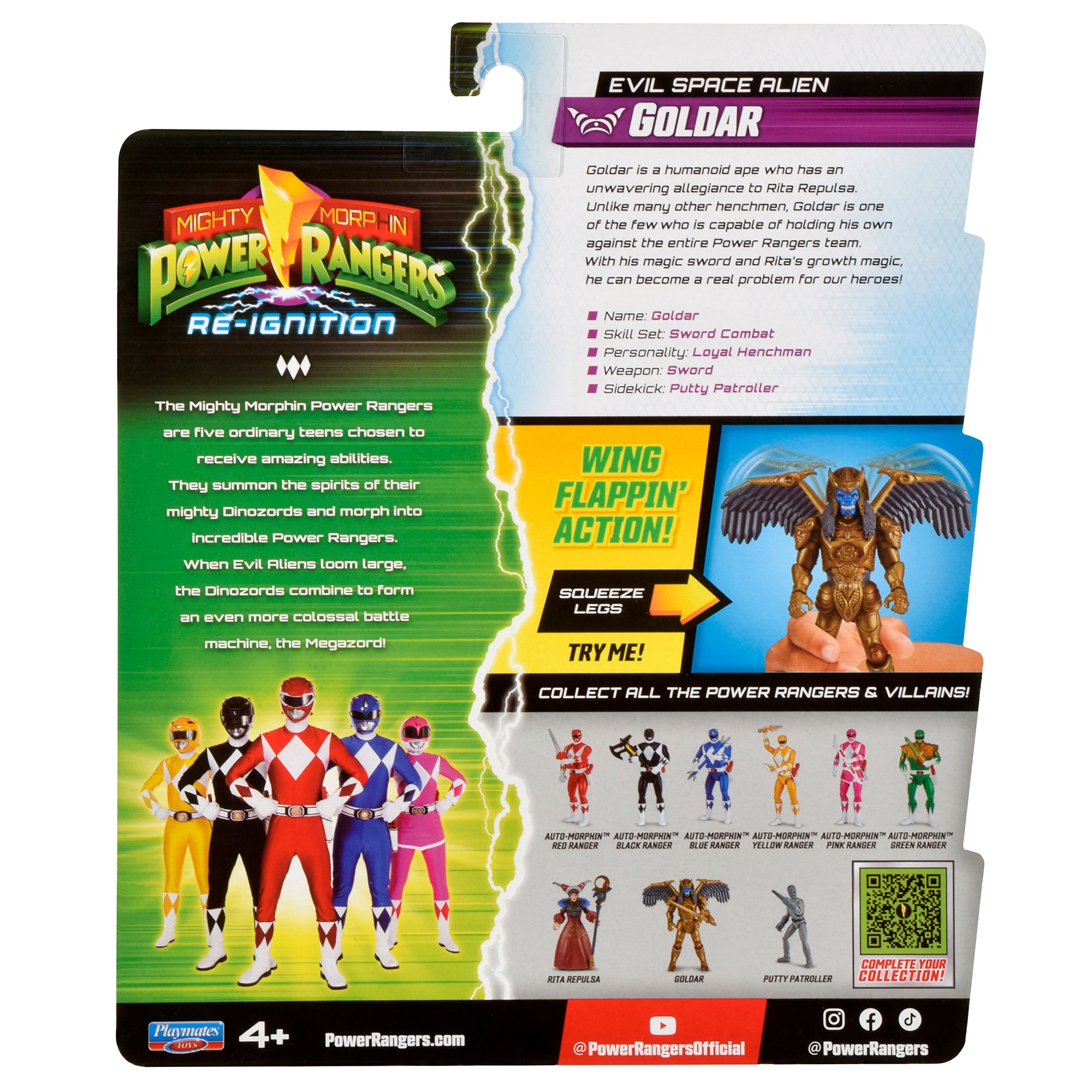 Mighty Morphin Power Rangers Auto-Morphin Figures - Goldar - Toyworld NZ