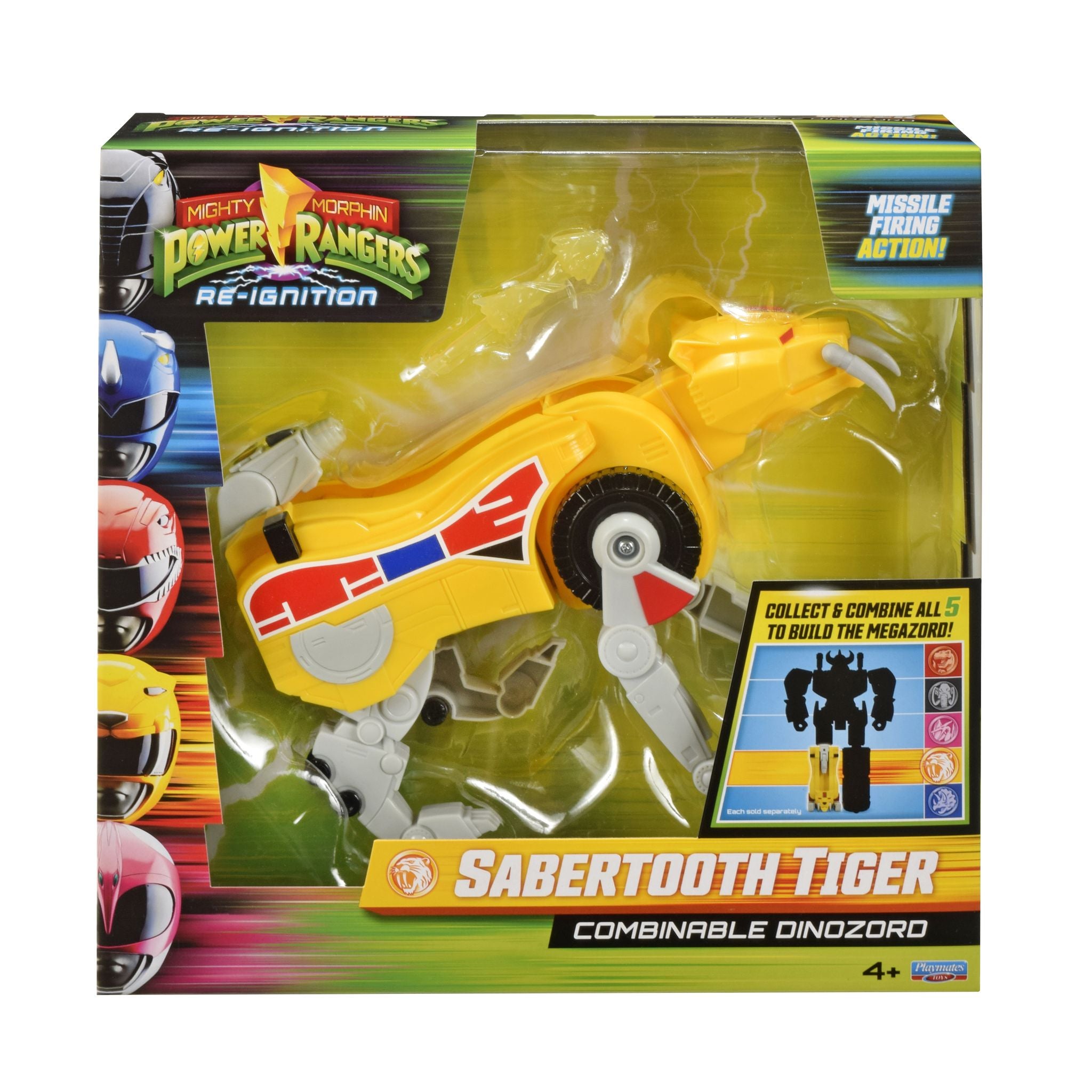 Power Rangers Mighty Morphin Combinable Dinozord - Sabertooth Tiger - Toyworld NZ