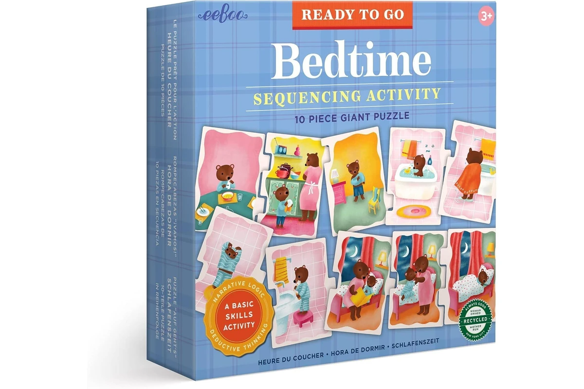 Eeboo Ready To Go Puzzle - Bedtime