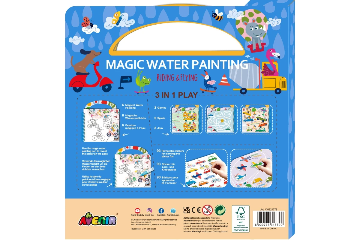 Avenir 3 In 1 Play Book Magic Water Painting Riding & Flying