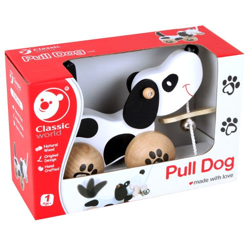 Classic World Wooden Pull Dog