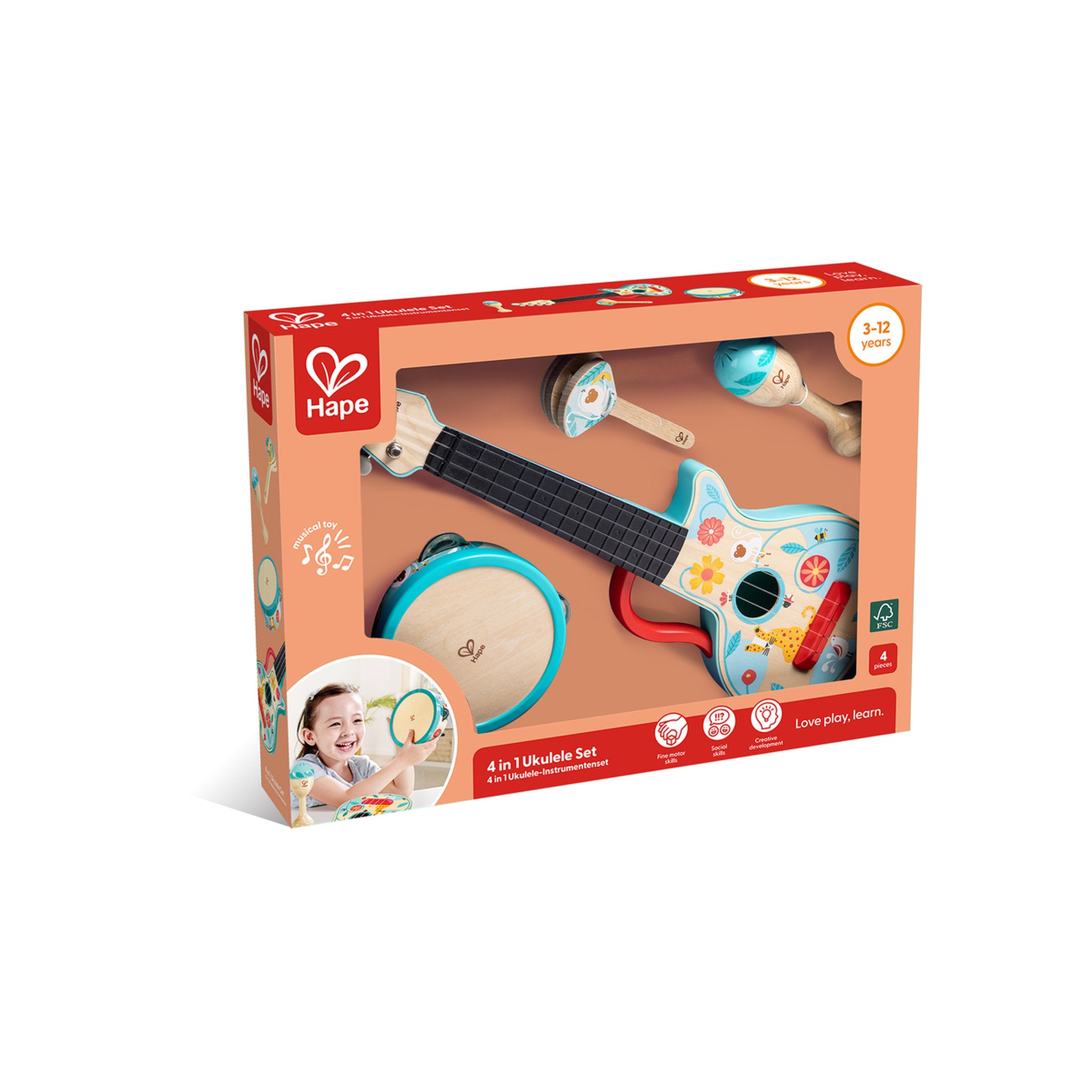 Hape 4 in 1 Percussion Set