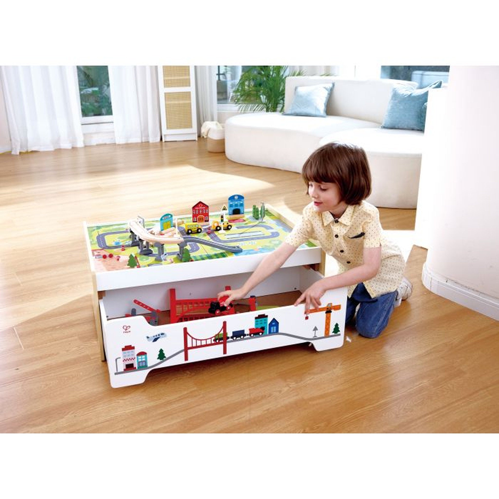 Play Essentials 75 Piece Railway Storage Table