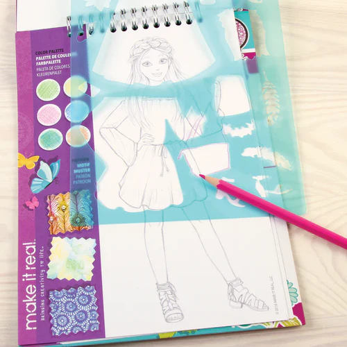 Make It Real Fashion Design Sketchbook: Blooming Creativity