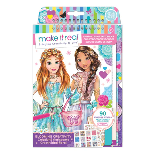 Make It Real Fashion Design Sketchbook: Blooming Creativity