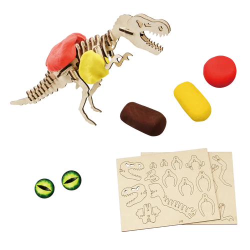 Jeanny 3D Wooden Clay Kit: T-Rex