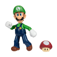 Super Mario 12cm Figure Luigi With Super Mushroom
