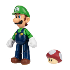Super Mario 12cm Figure Luigi With Super Mushroom