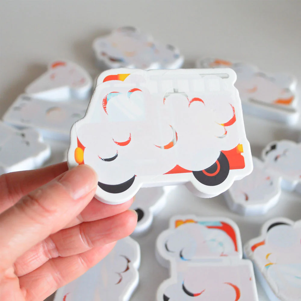 Buddy And Barney Colour Changing Bath Stickers - Mucky Trucks