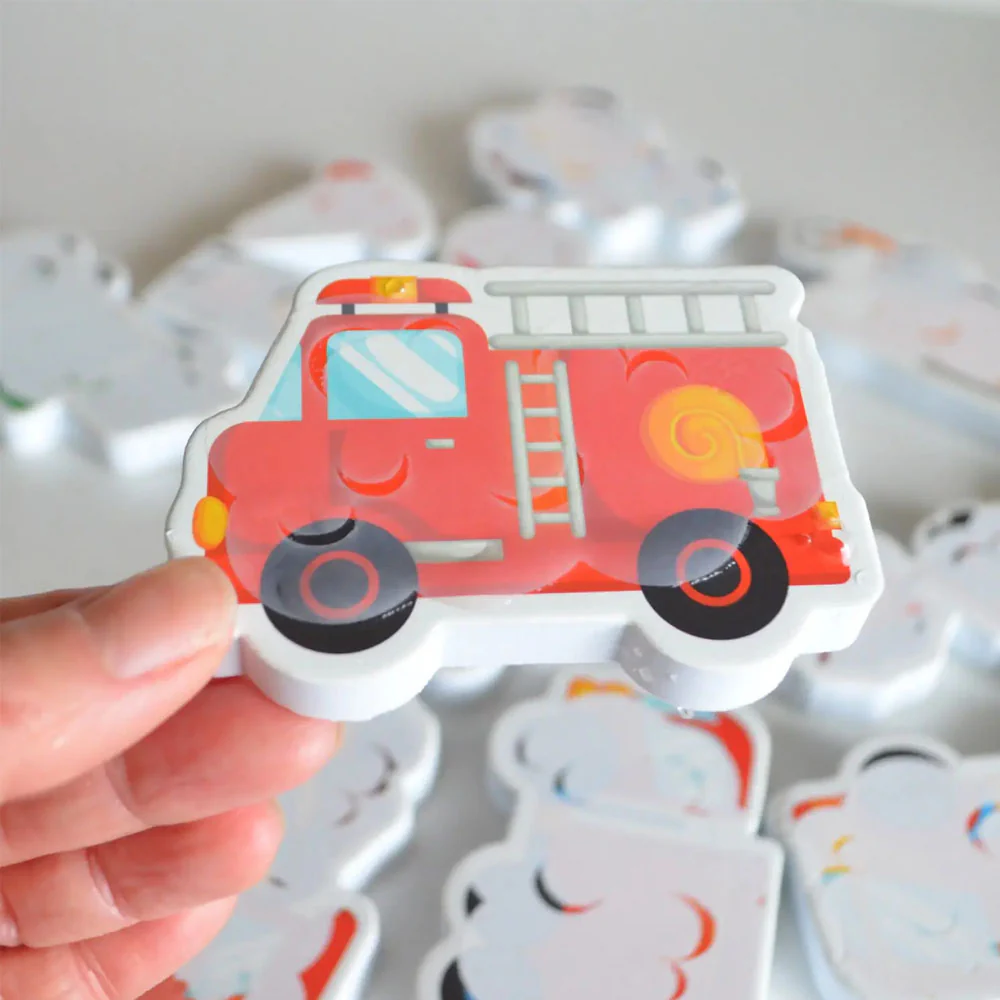 Buddy And Barney Colour Changing Bath Stickers - Mucky Trucks
