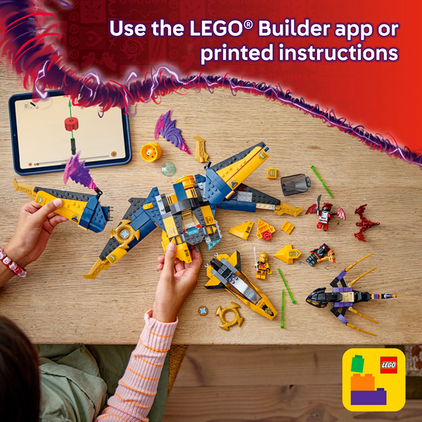 LEGO 71833 NINJAGO Ras And Arin's Super Storm Jet – Toyworld NZ