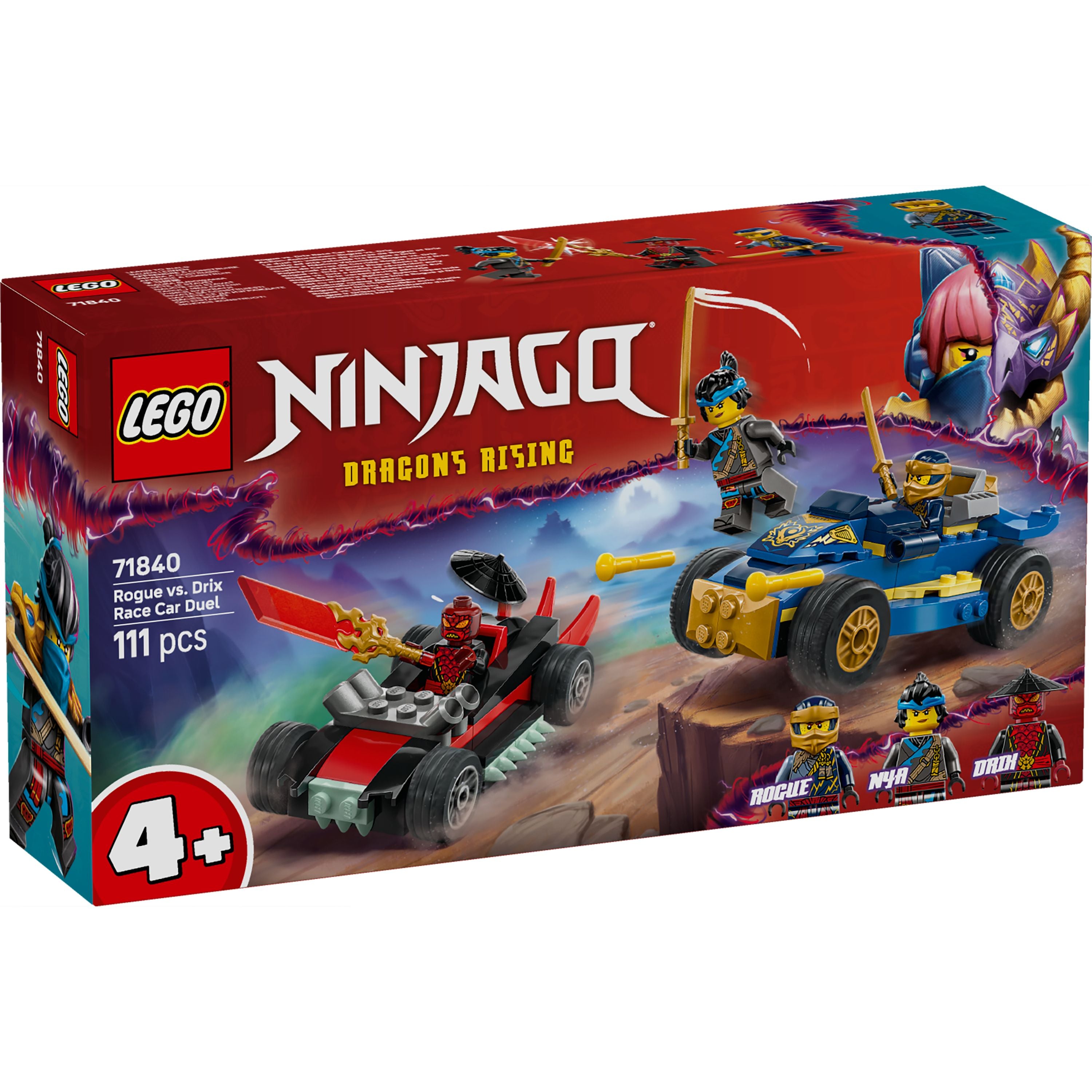LEGO 71840 NINJAGO Rogue vs. Drix Race Car Duel – Toyworld NZ