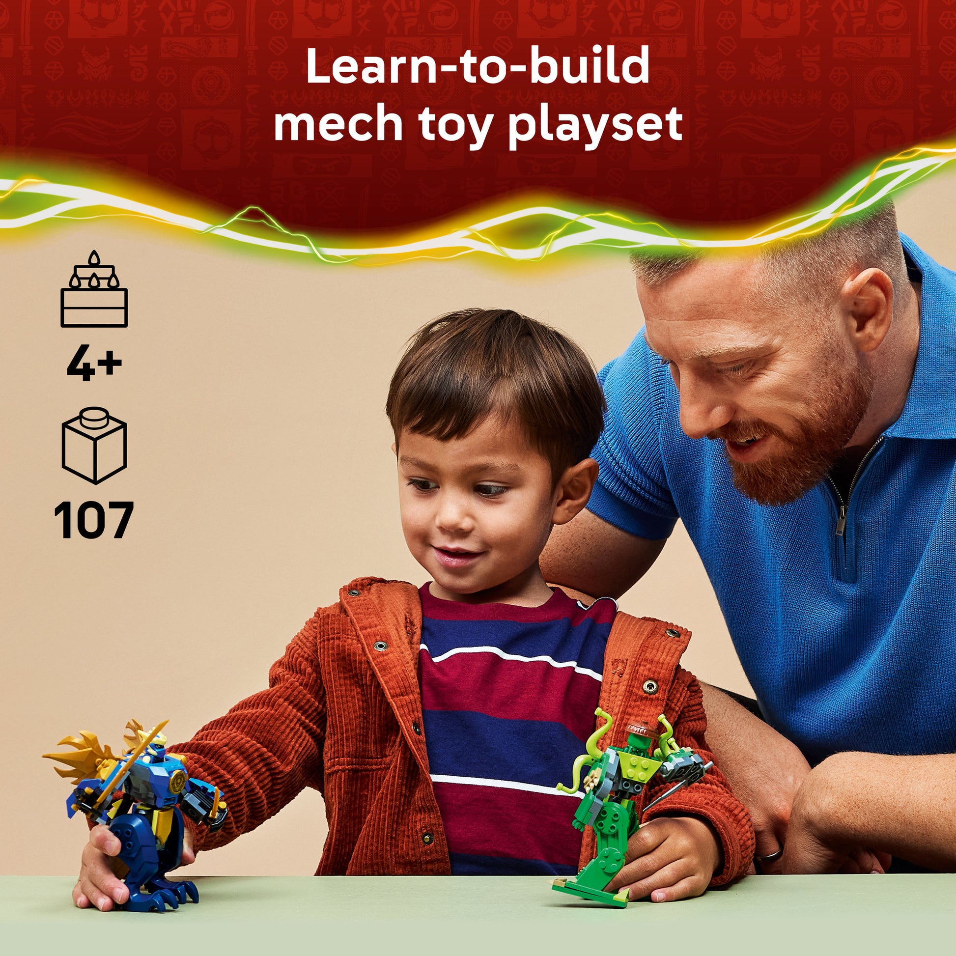 LEGO 71853 NINJAGO Jay's Dragon Mech Fight - Toyworld NZ