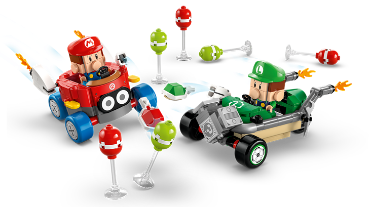 LEGO 72034 Super Mario Mario Kart – Baby Mario vs. Baby Luigi