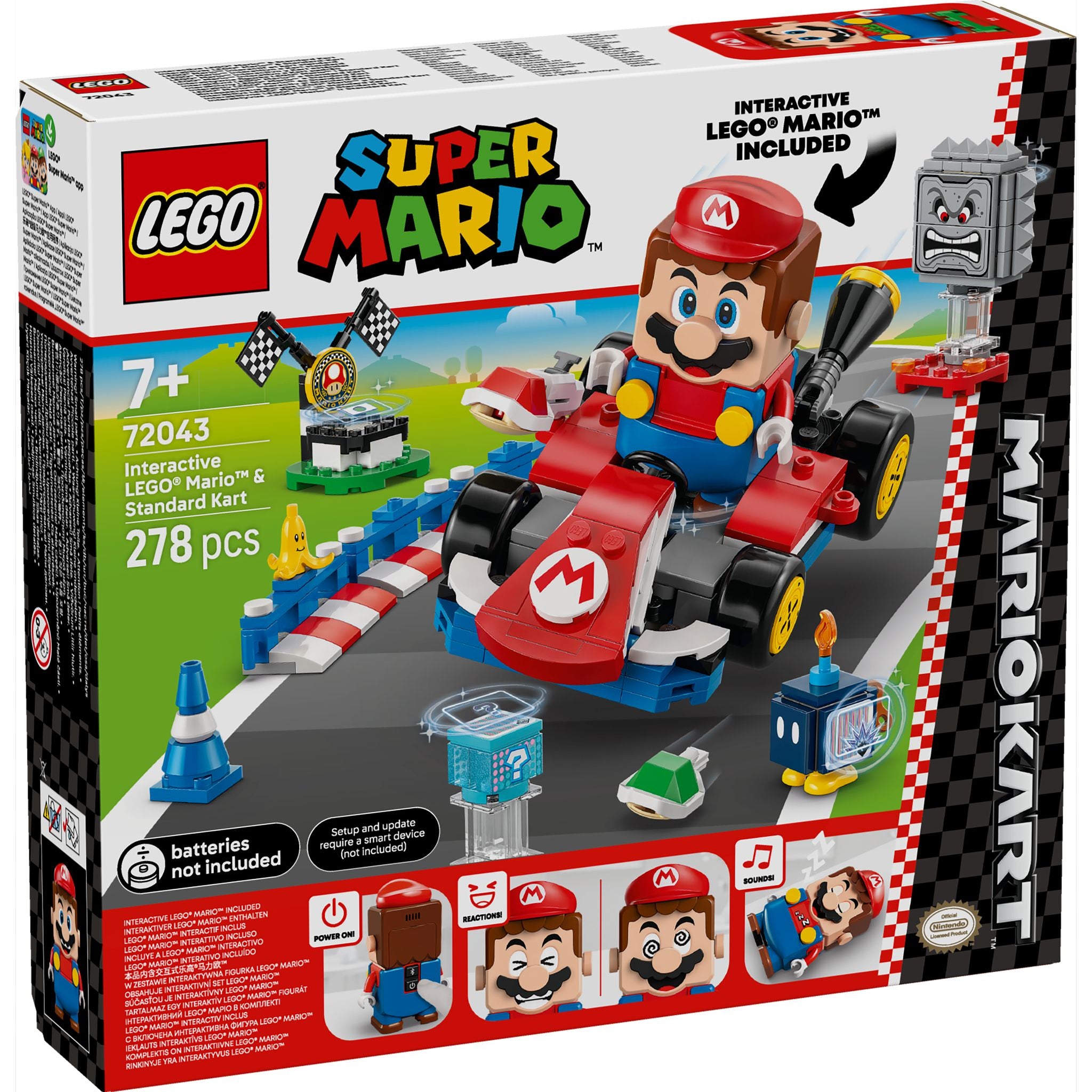 LEGO 72043 Super Mario: Mario Kart – Interactive LEGO Mario & Standard Kart
