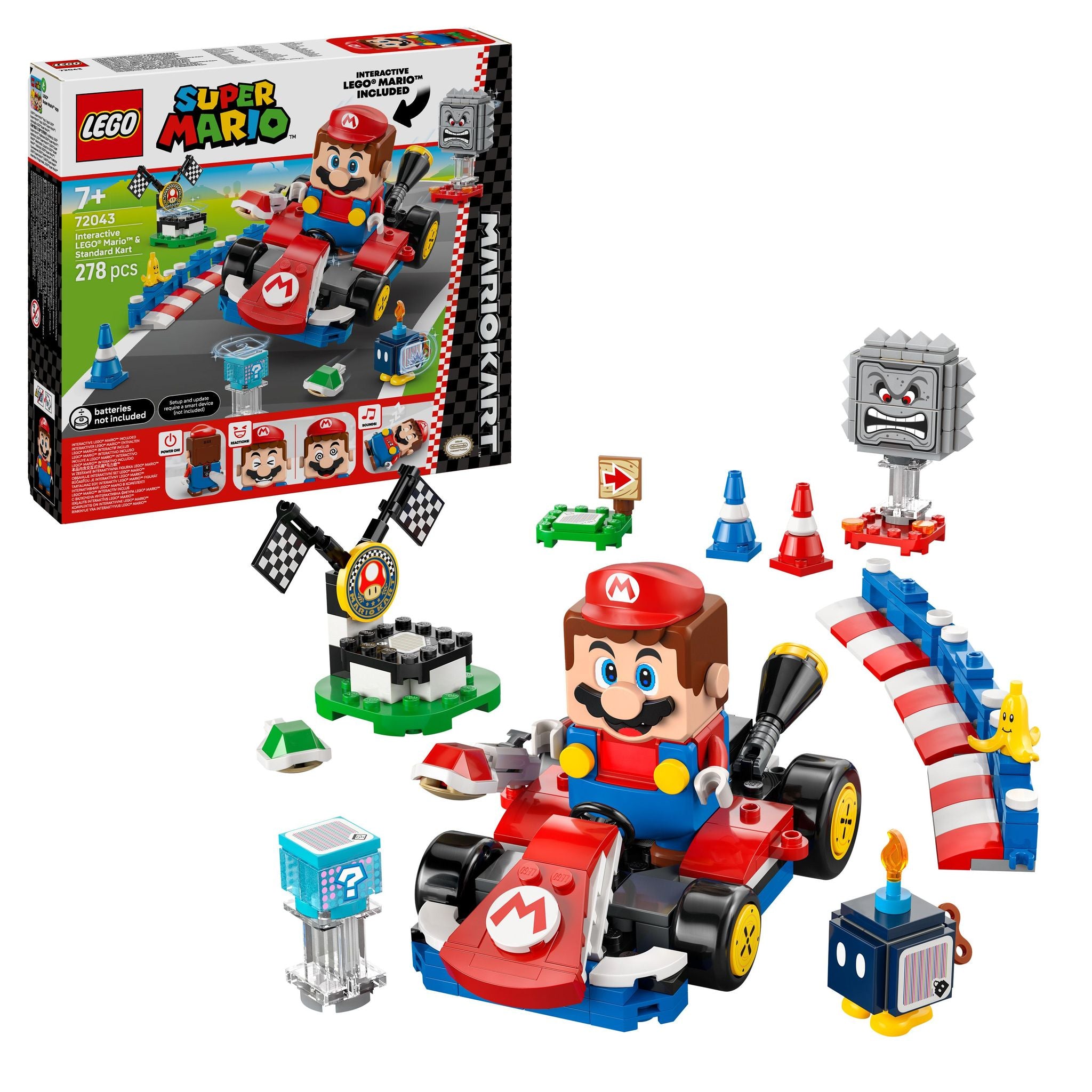 LEGO 72043 Super Mario: Mario Kart – Interactive LEGO Mario & Standard Kart