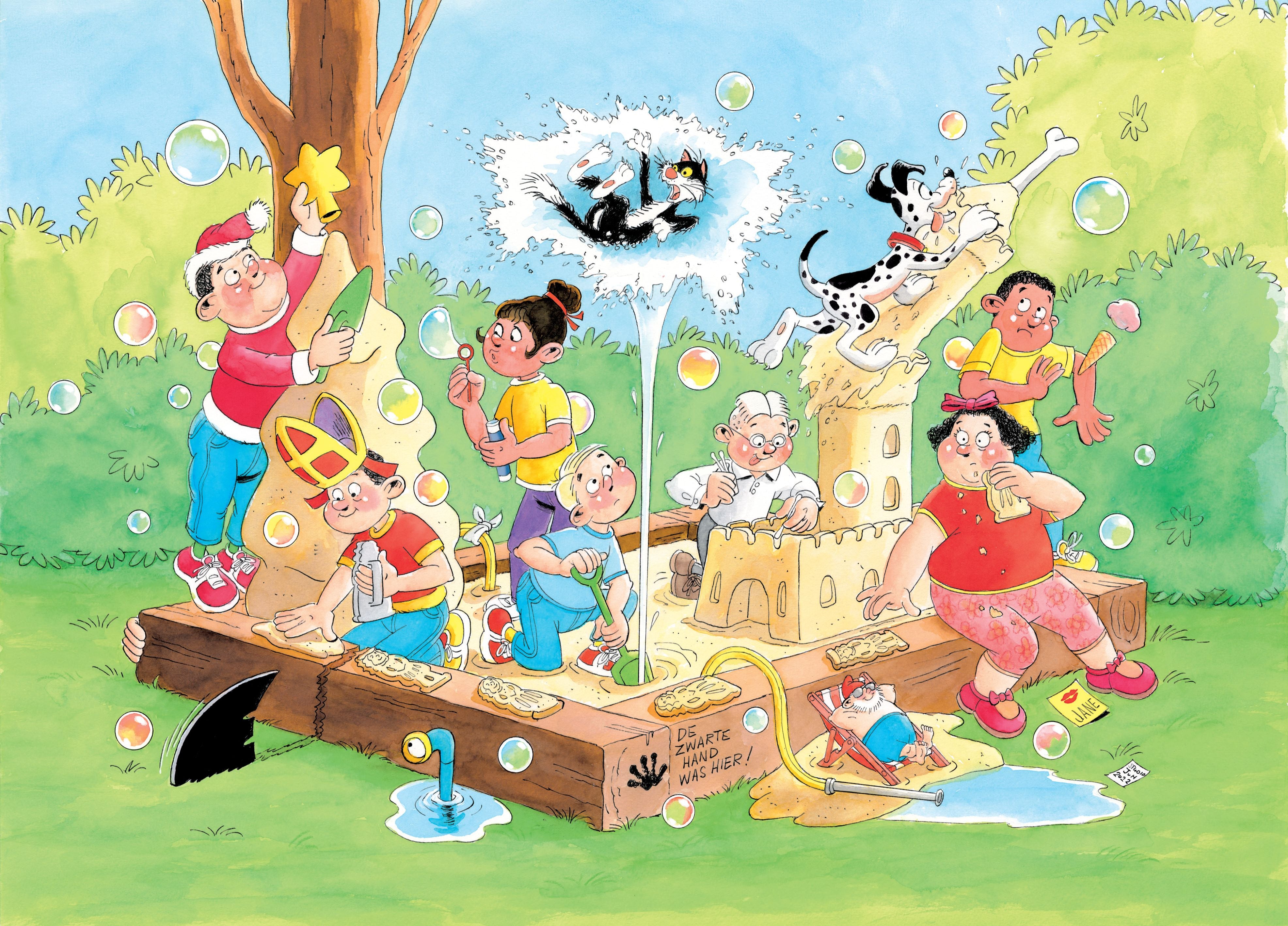 Holdson Mini Jan Van HAAsteren The Sand Pit 100 Piece Comic Puzzle