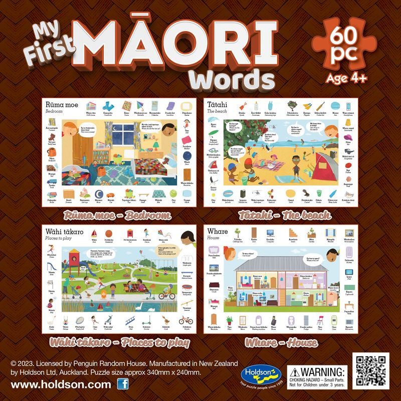 Holdsons My First Maori Words 60 Piece Puzzle Whare - House