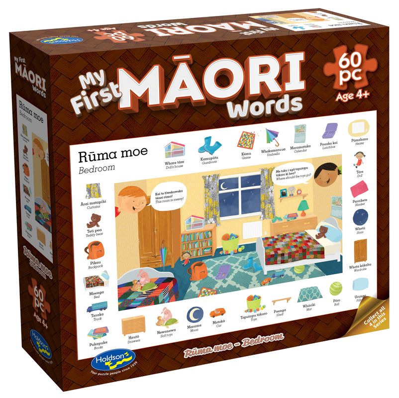 Holdsons My First Maori Words 60 Piece Puzzle Ruma Moe - Bedroom
