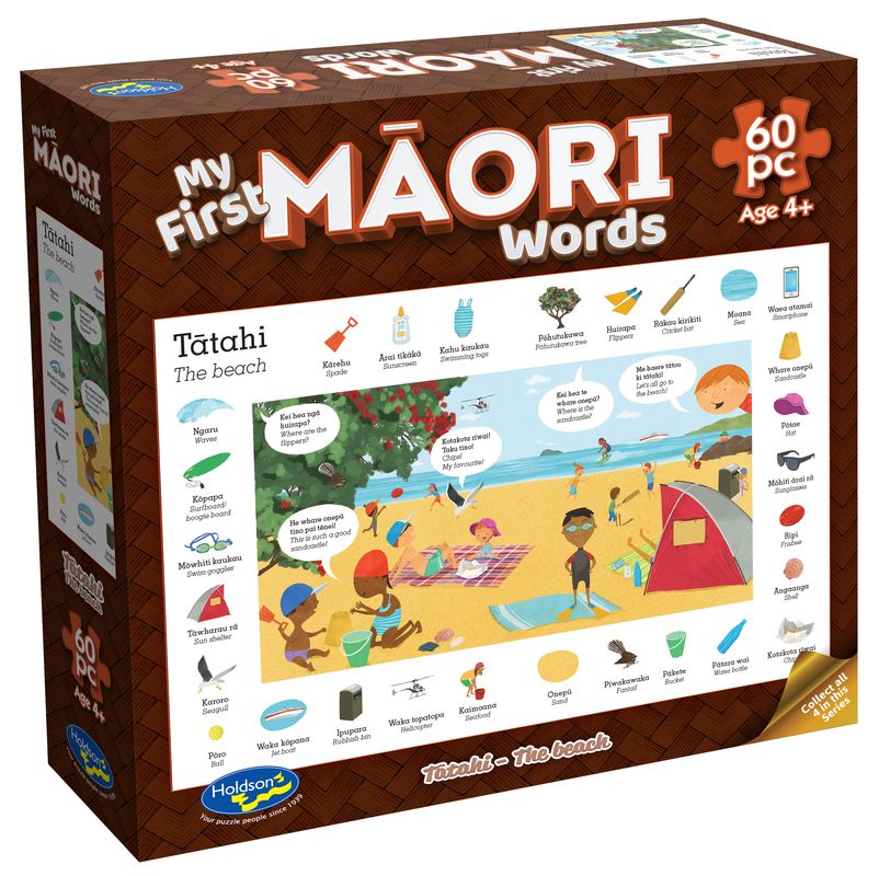 Holdsons My First Maori Words 60 Piece Puzzle Tatahi - The Beach
