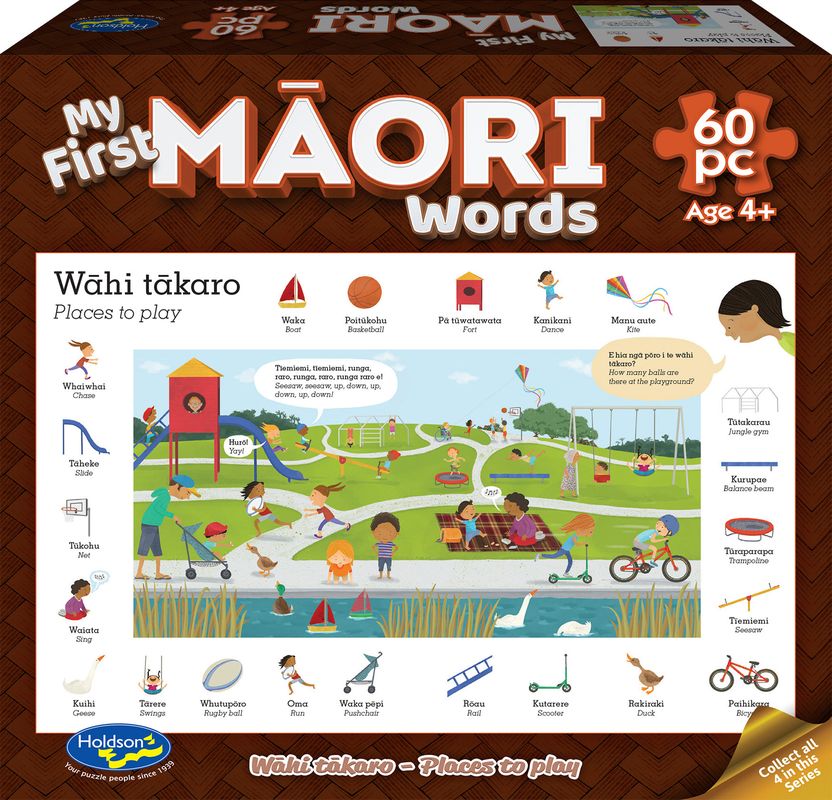 Holdsons My First Maori Words 60 Piece Puzzle Wahi Takaro - Places To Play