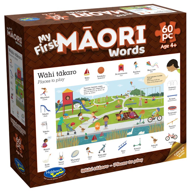 Holdsons My First Maori Words 60 Piece Puzzle Wahi Takaro - Places To Play