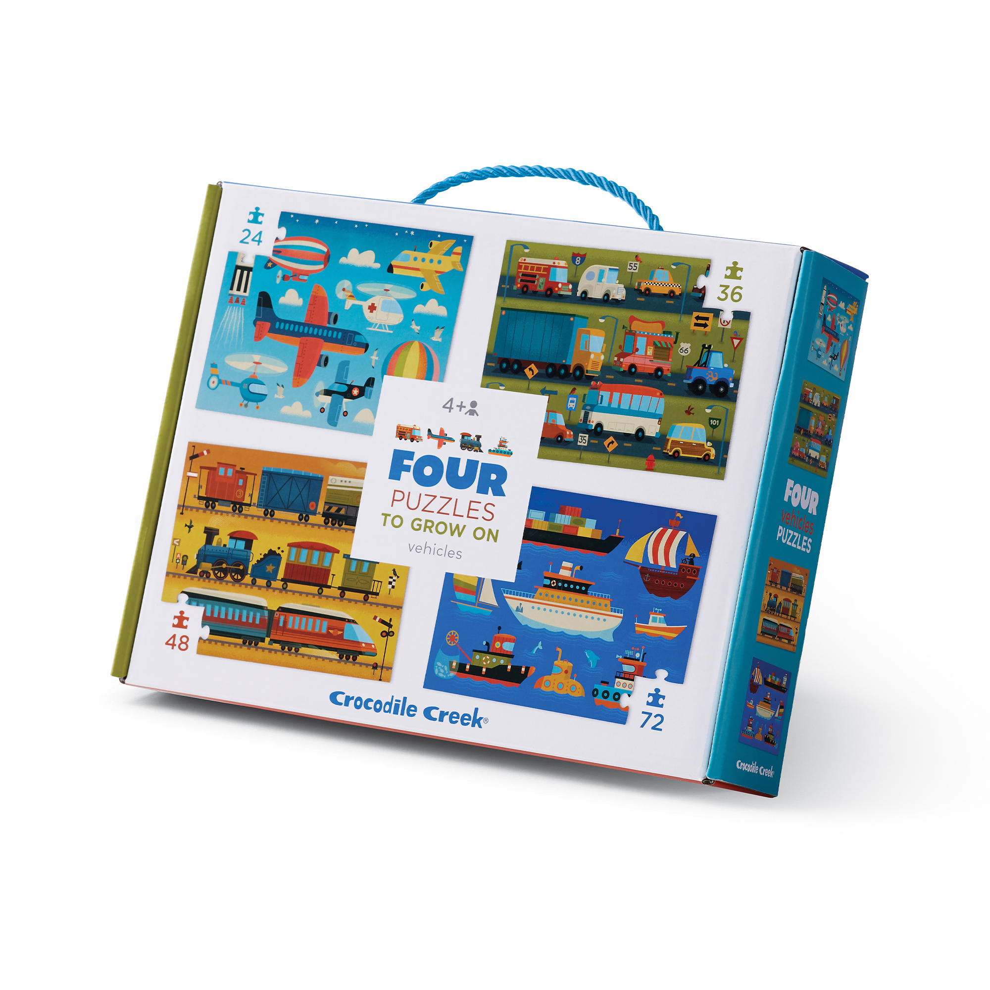 Croc Creek Four Puzzles Pack - Vehicles