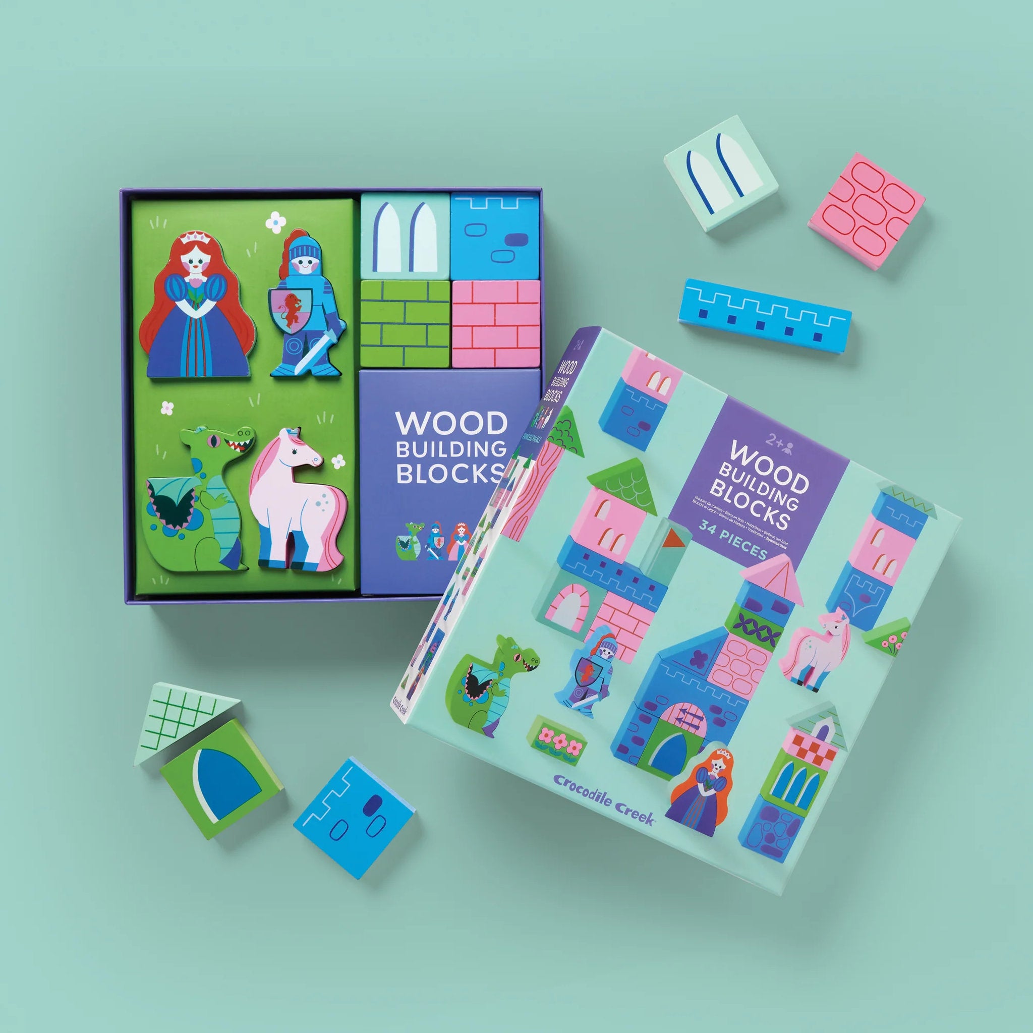 Croc Creek Build & Play Mini Wood Blocks - Princess Palace