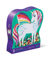 Crocodile Creek Shaped Box Puzzle 36Piece Unicorn Garden